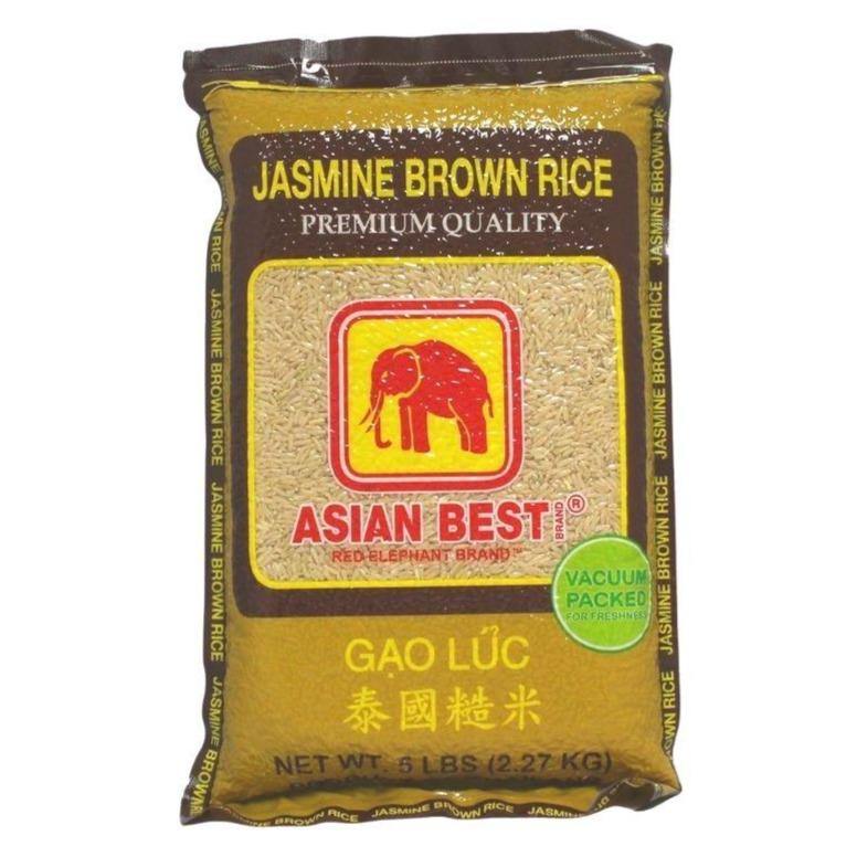 Asian Best Premium Quality Jasmine Brown Rice | Gao Luc 5LB (2.27 Kg)-泰国糙米