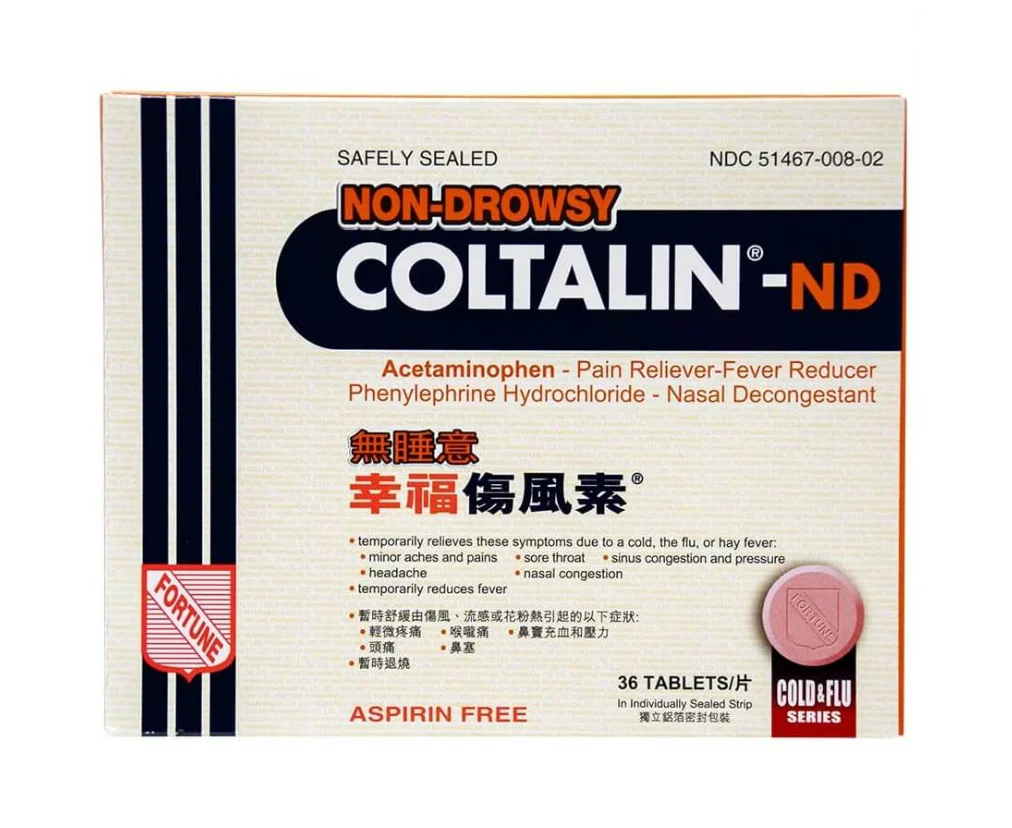Coltalin-DM Acetaminophen Cold Tablets, Non-Drowsy 36 Tablets - Image 2