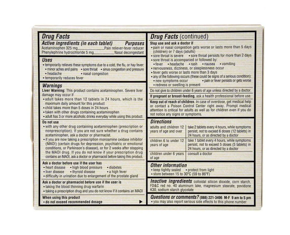 Coltalin-DM Acetaminophen Cold Tablets, Non-Drowsy 36 Tablets - Image 3