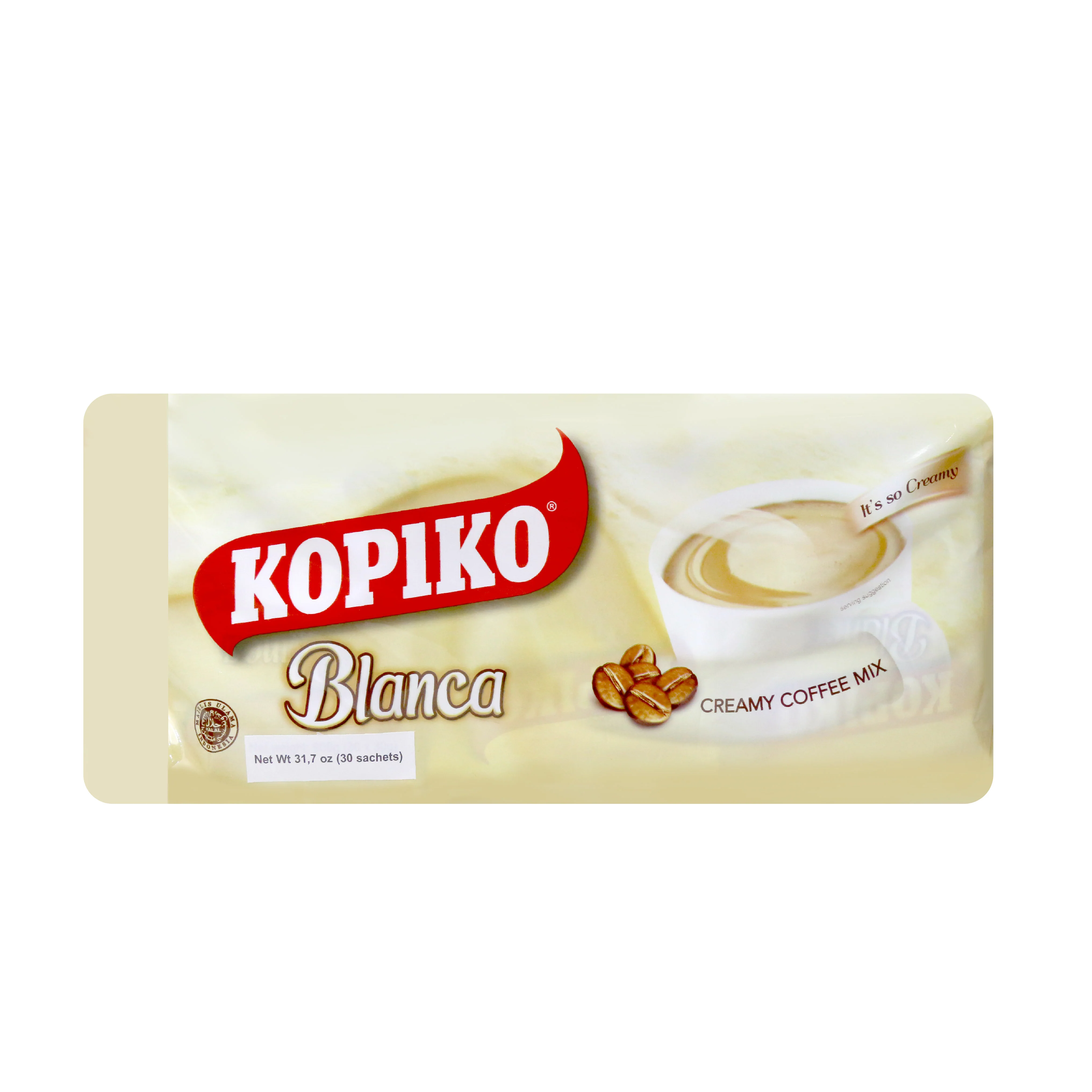 KOPIKO Instant Blanca Creamy Coffee Mix 30 Sachets 31.7 Oz (900 g)
