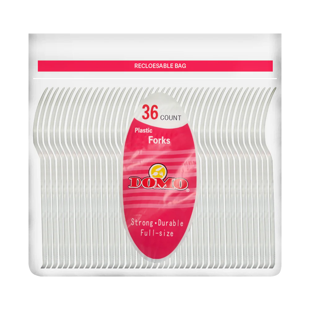 DOMO Disposable Plastic Fork 36CT