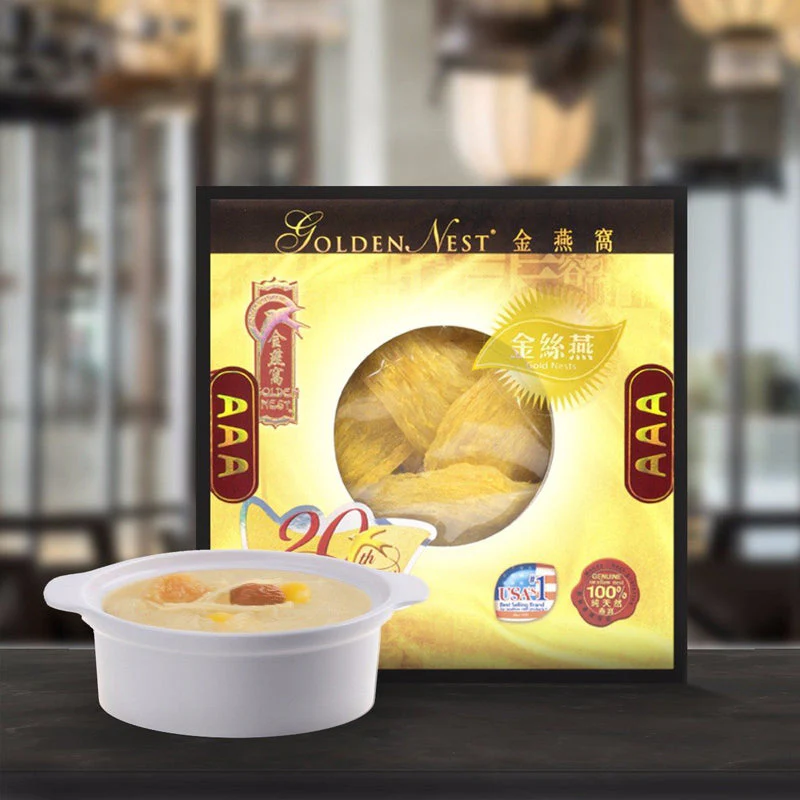 Golden Nests Premium Gold Bird’s Nest AAA – 227 Grams (1Oz.) 金燕窩 3A 金絲燕棧 - Image 5