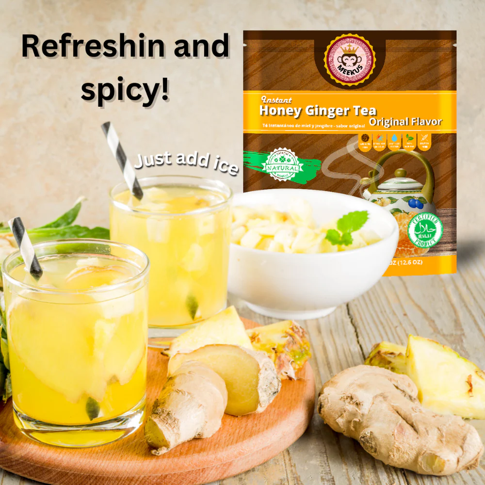 MEEKUS Instant Honey Ginger Tea Original Flavor, 12 oz (360 g) - Image 5