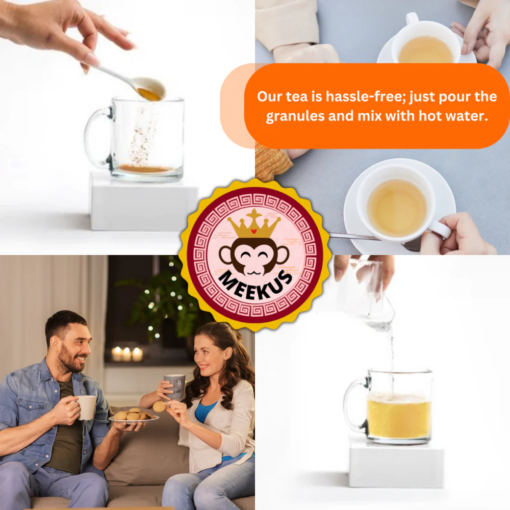 MEEKUS Instant Honey Ginger Tea with Lemon Flavor, 12 oz (360 g) - Image 3