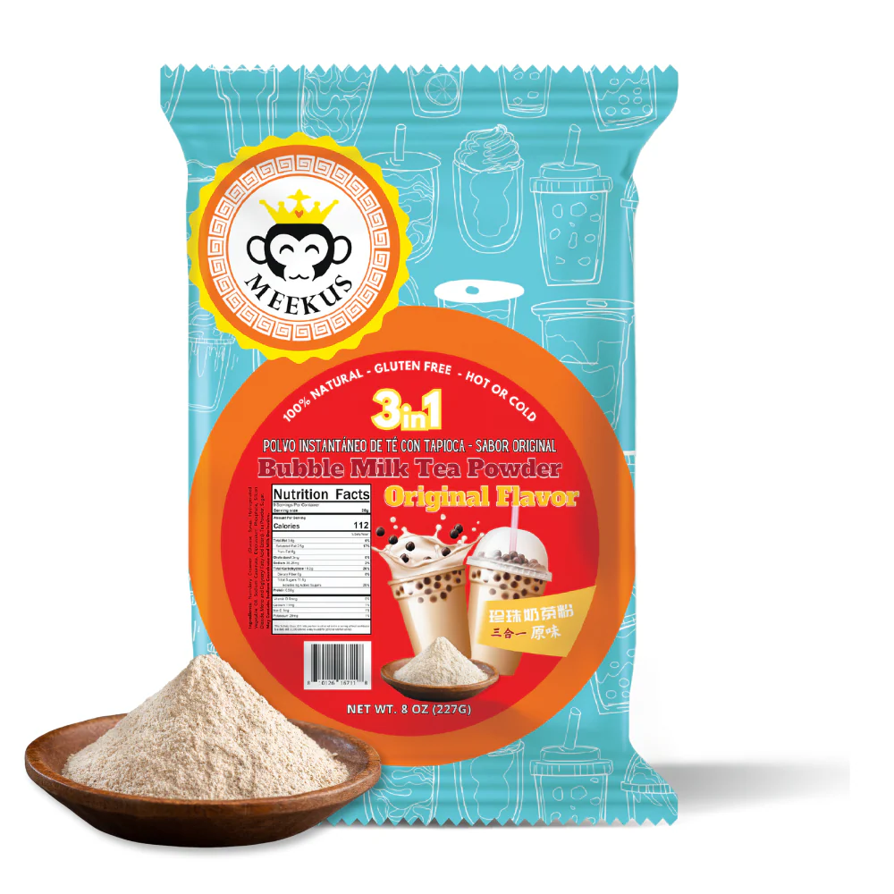 MEEKUS 100% Natural Gluten-Free Milk Tea Powder Boba/Bubble Tea Mix 3-in-1 Drink Powder, Instant Pre-Mixed Beverage for Hot or Cold Drinks, Easy to Prepare  Powdered Drink Mix 8 oz (227G) - Image 6